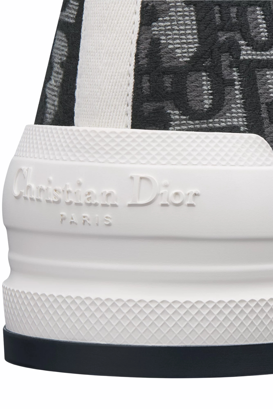 Dior Walk'n'Dior platform sneaker Cotone ricamato Dior Oblique grigio scuro