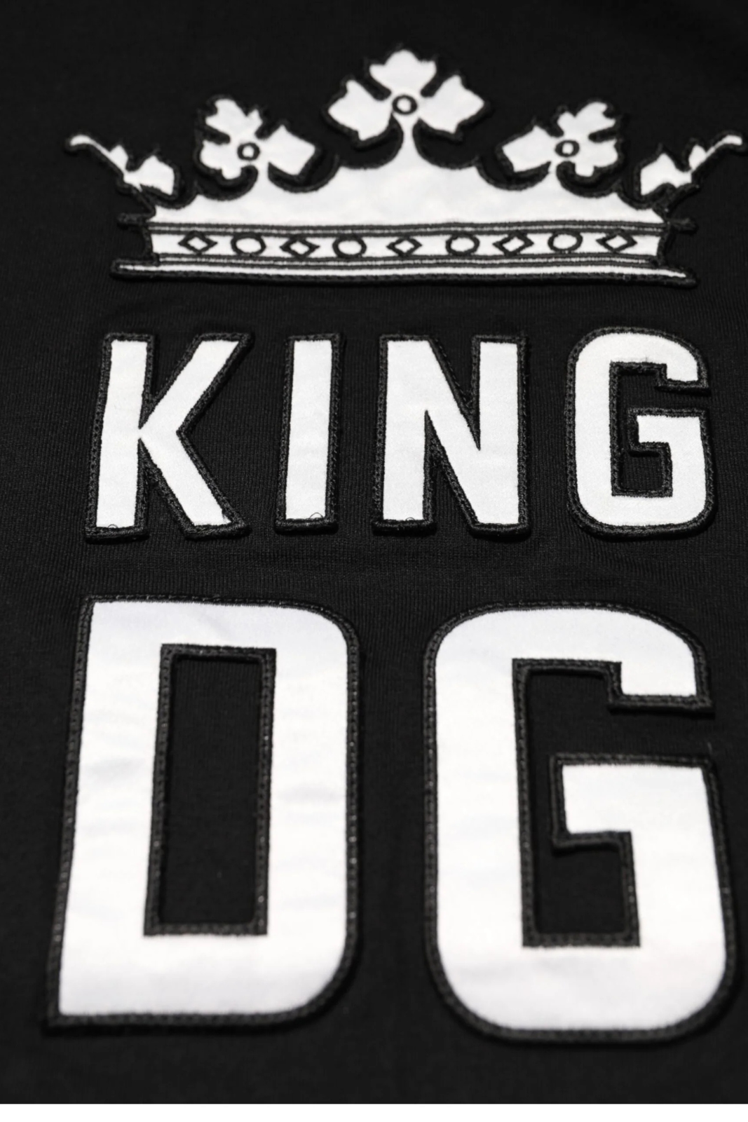Dolce & Gabbana Black DG King Crown Cotton Crew Neck T-shirt