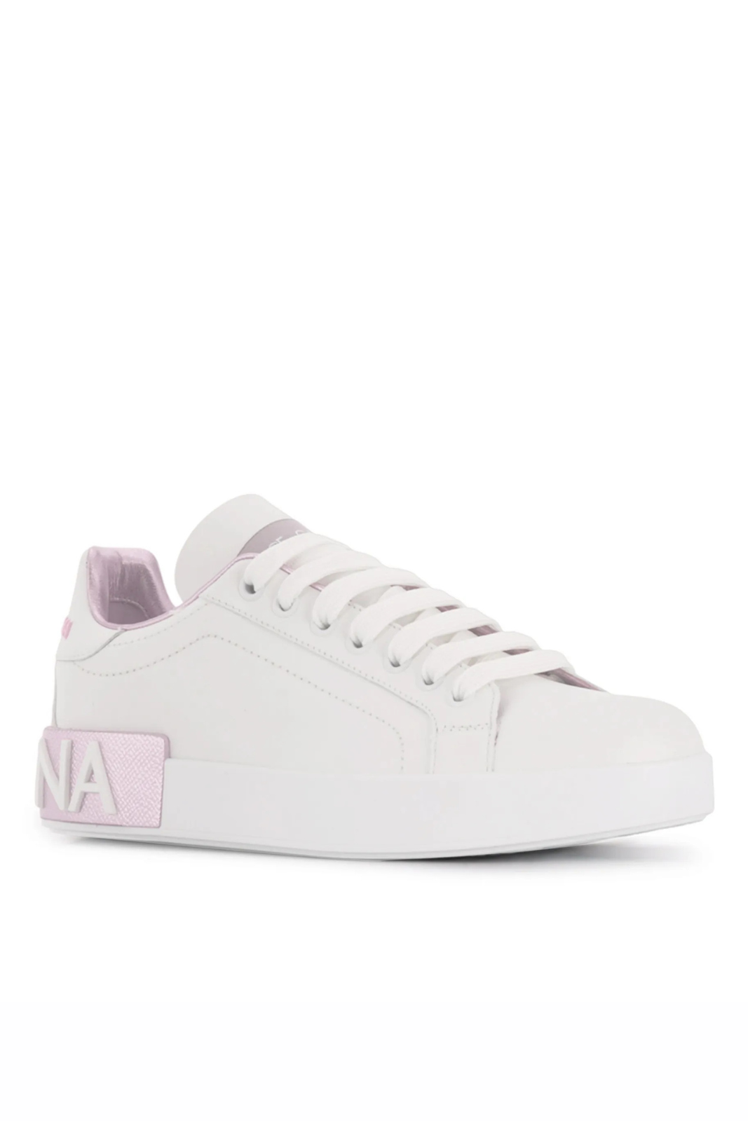 Мъжки кецове Dolce &amp; Gabbana Кожени Portofino в бяло