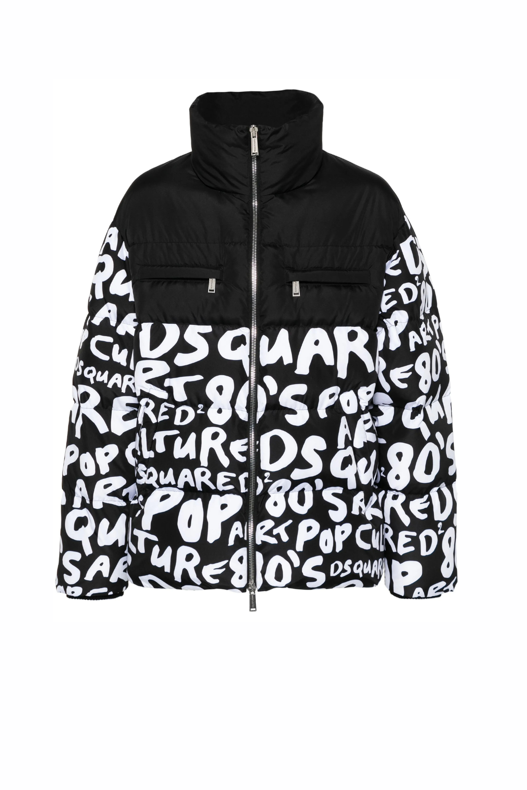 Двуцветно ватирано пухено яке Dsquared2 в синьо/кафяво