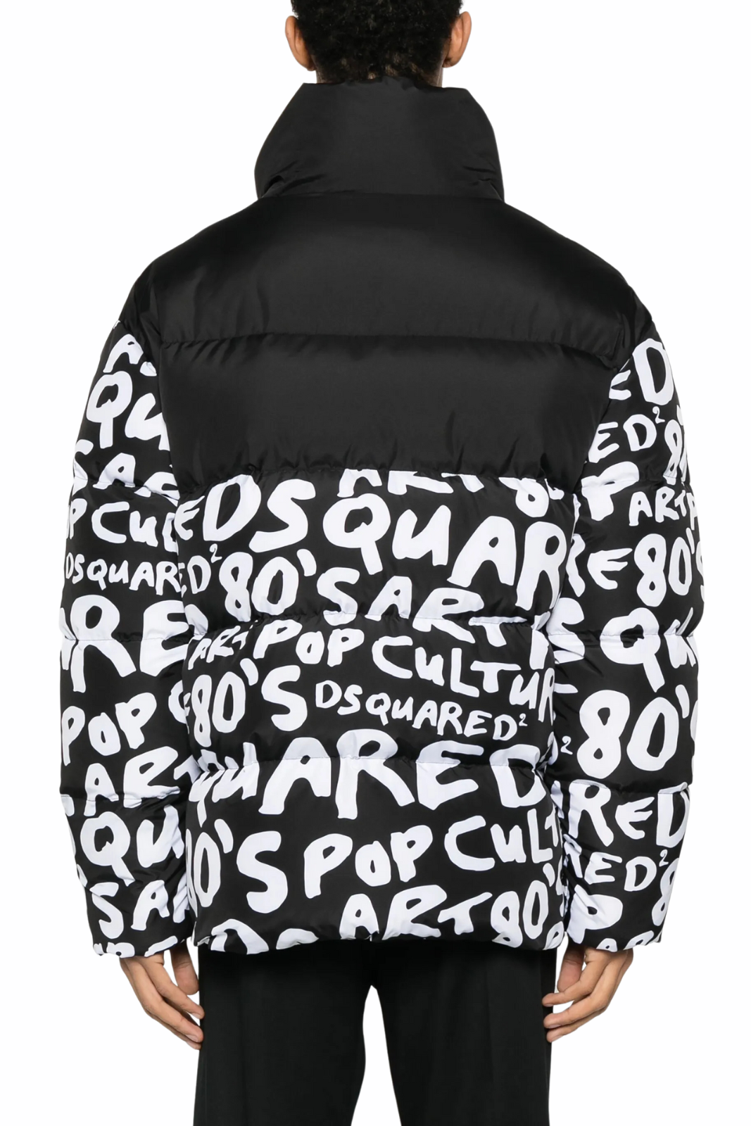 Двуцветно ватирано пухено яке Dsquared2 в синьо/кафяво