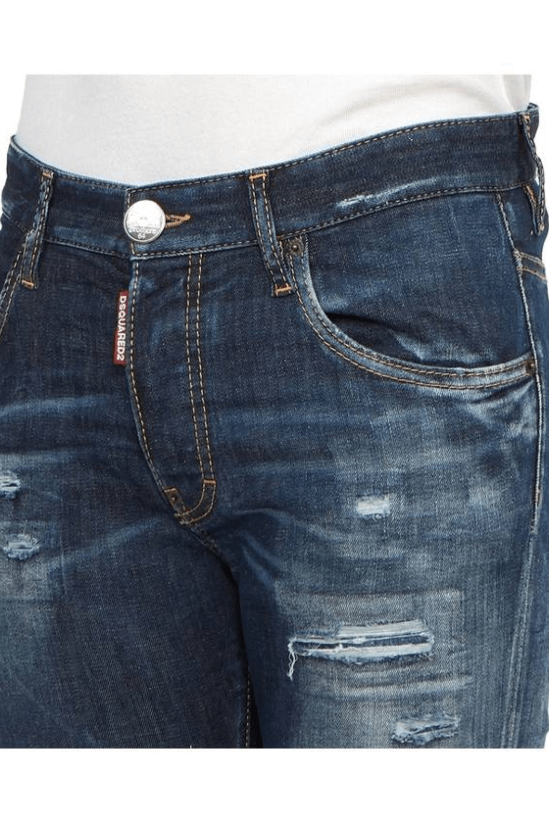 Dsquared2 Distressed Tapered Jeans Blue for men