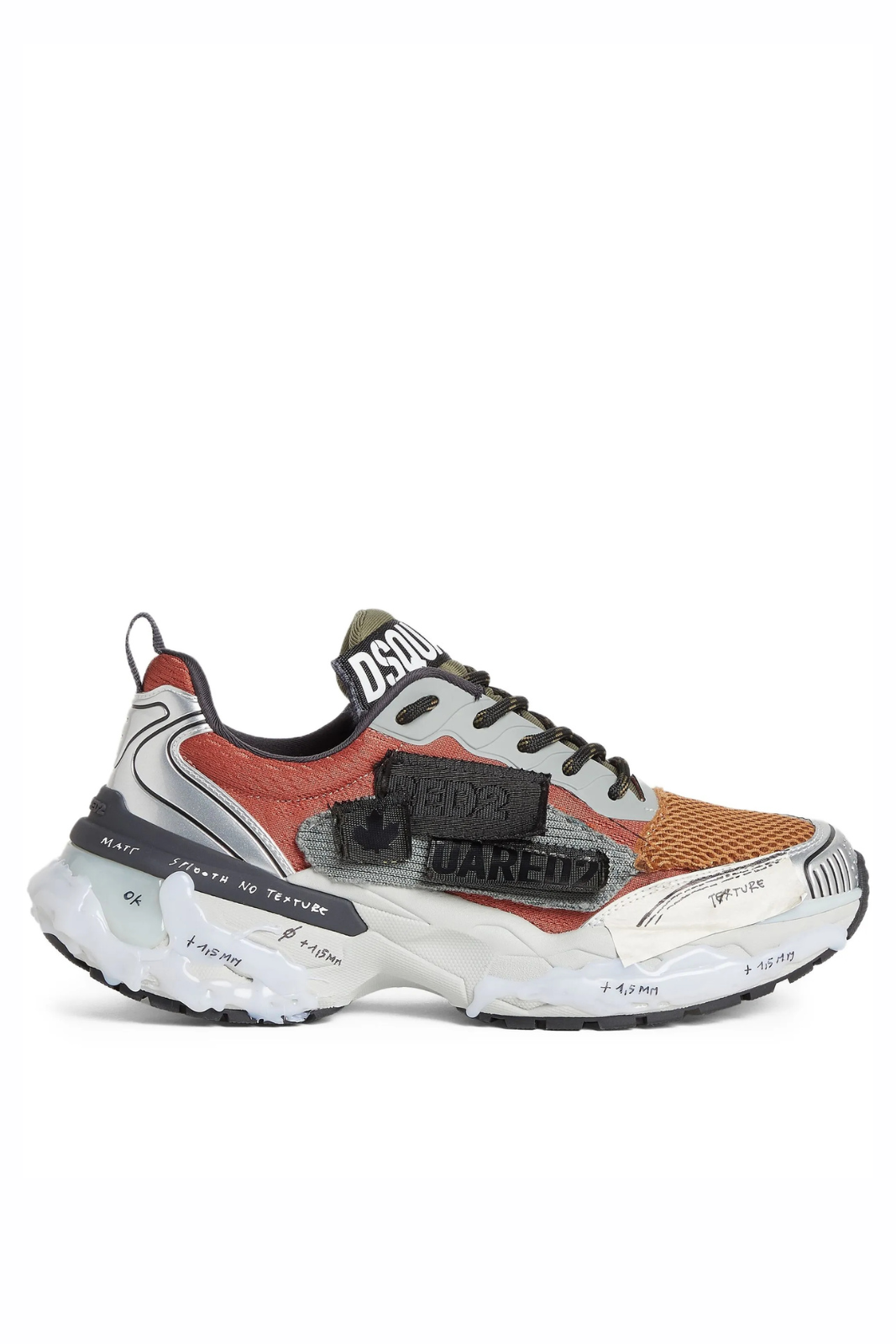 Ниски маратонки Dsquared2 Dash, бели, сини, червени