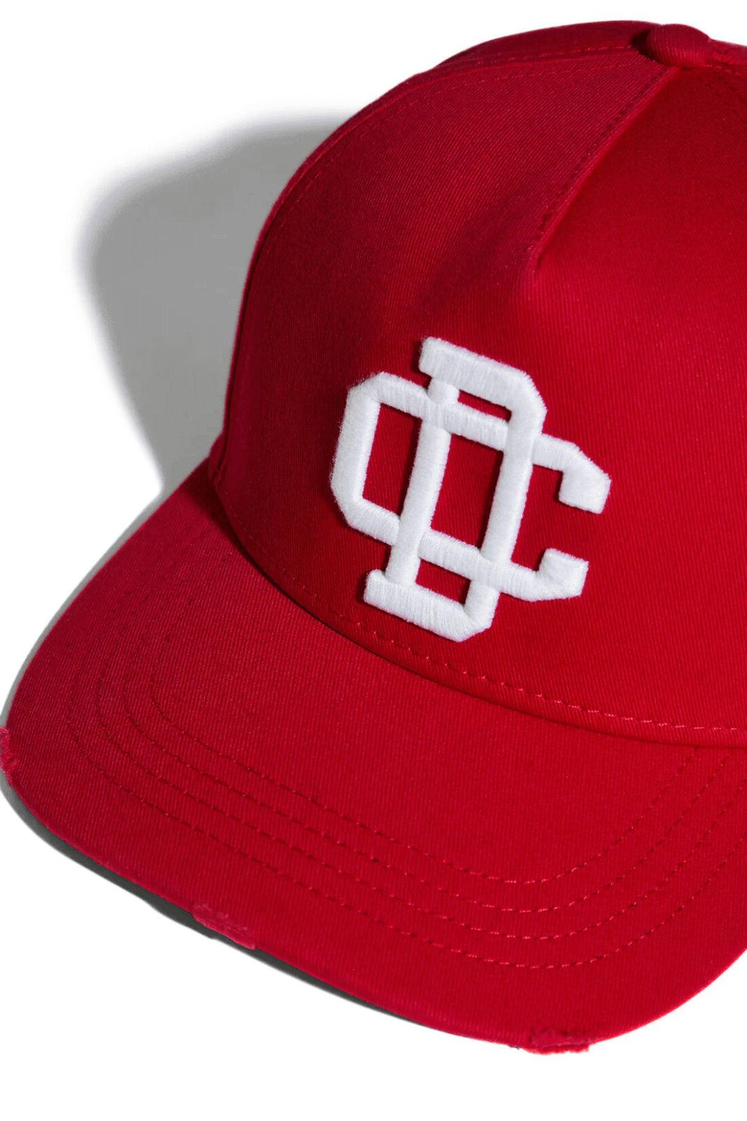 Памучна бейзболна шапка с бродирано лого на Dsquared2, червена