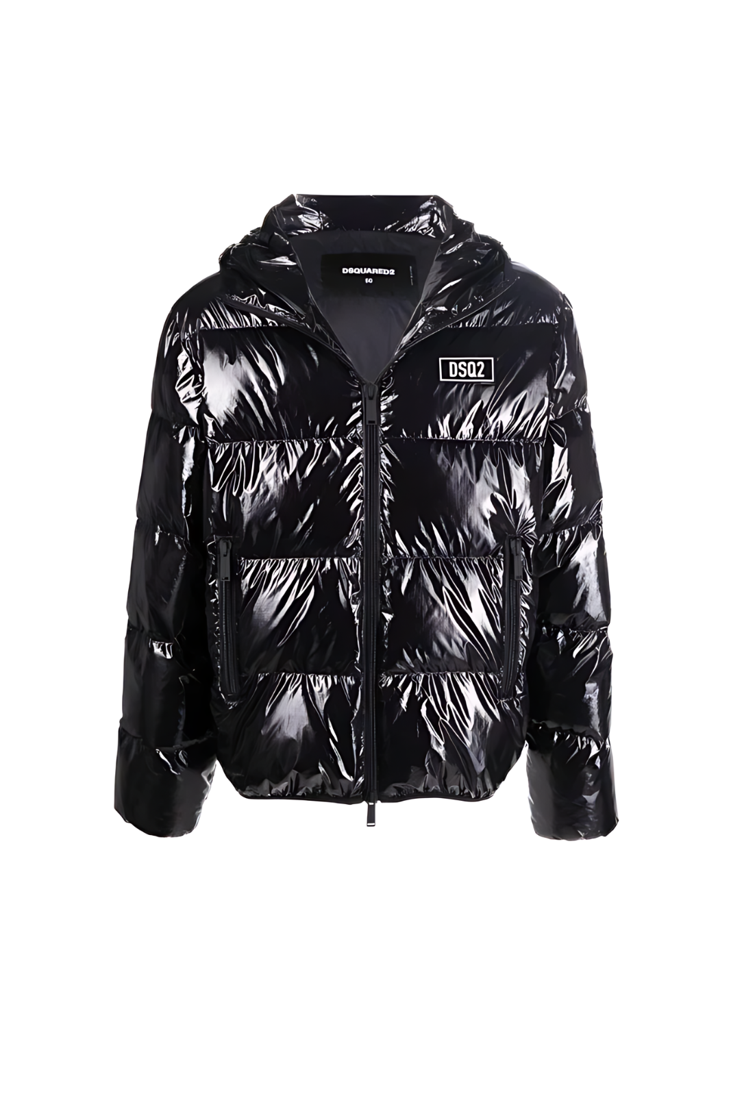 Пухено яке с качулка и лого Dsquared2
