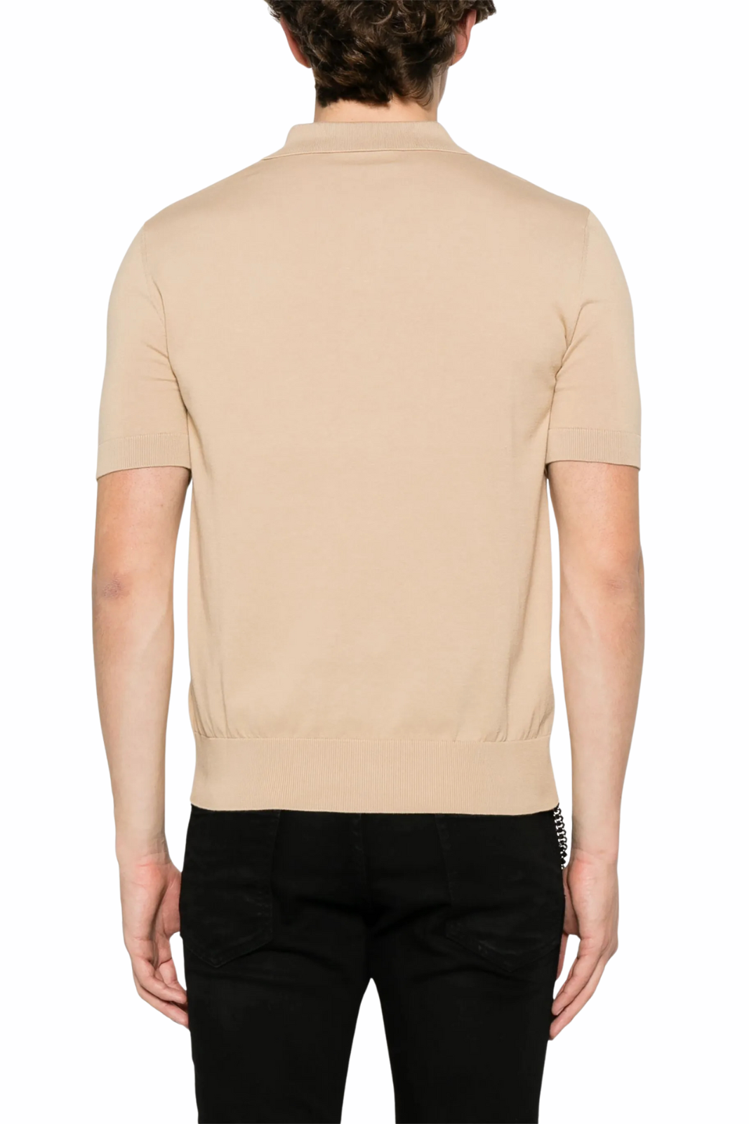 Dsquared2 logo-patch polo shirt beige