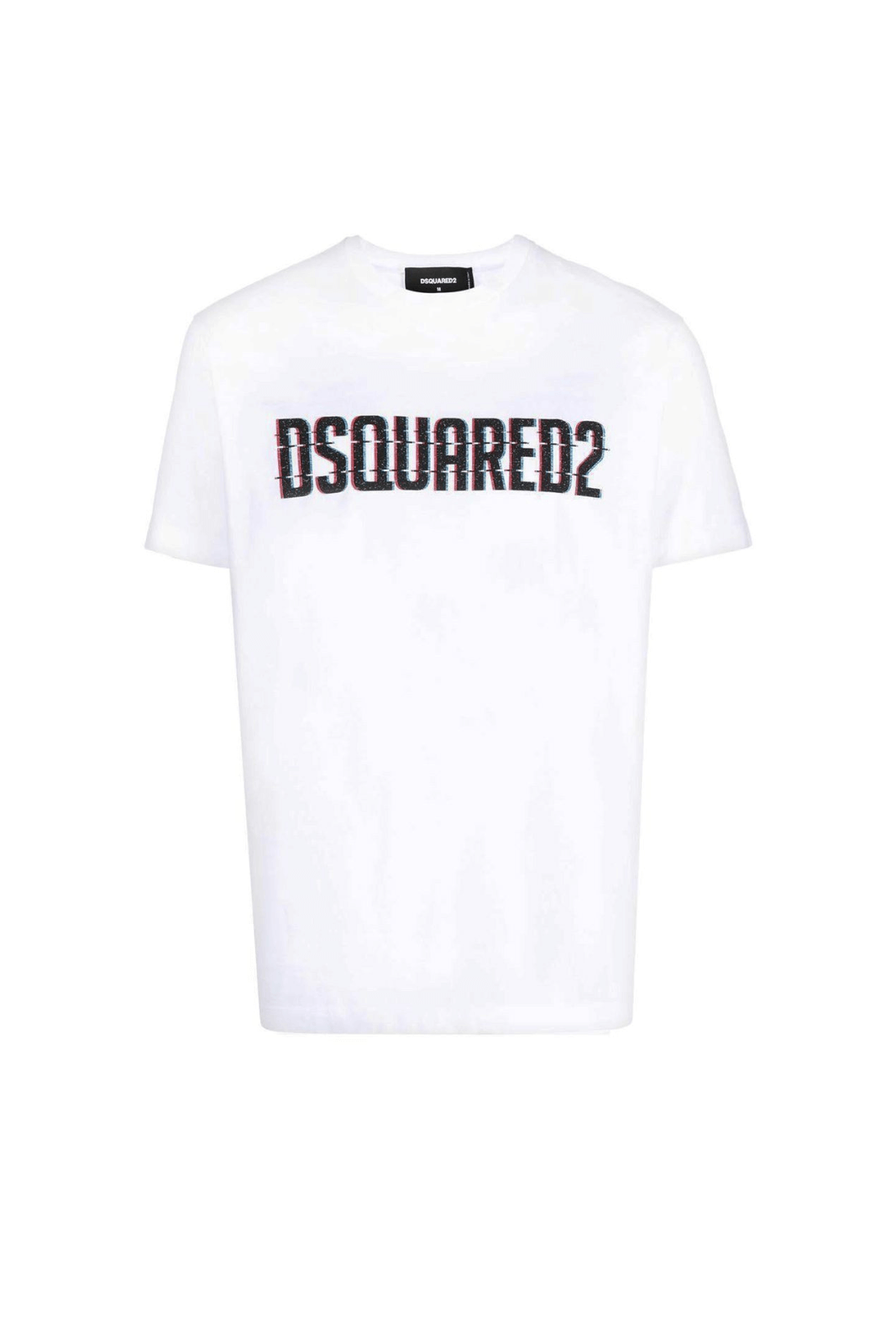 Памучна тениска с лого Dsquared2, бяла