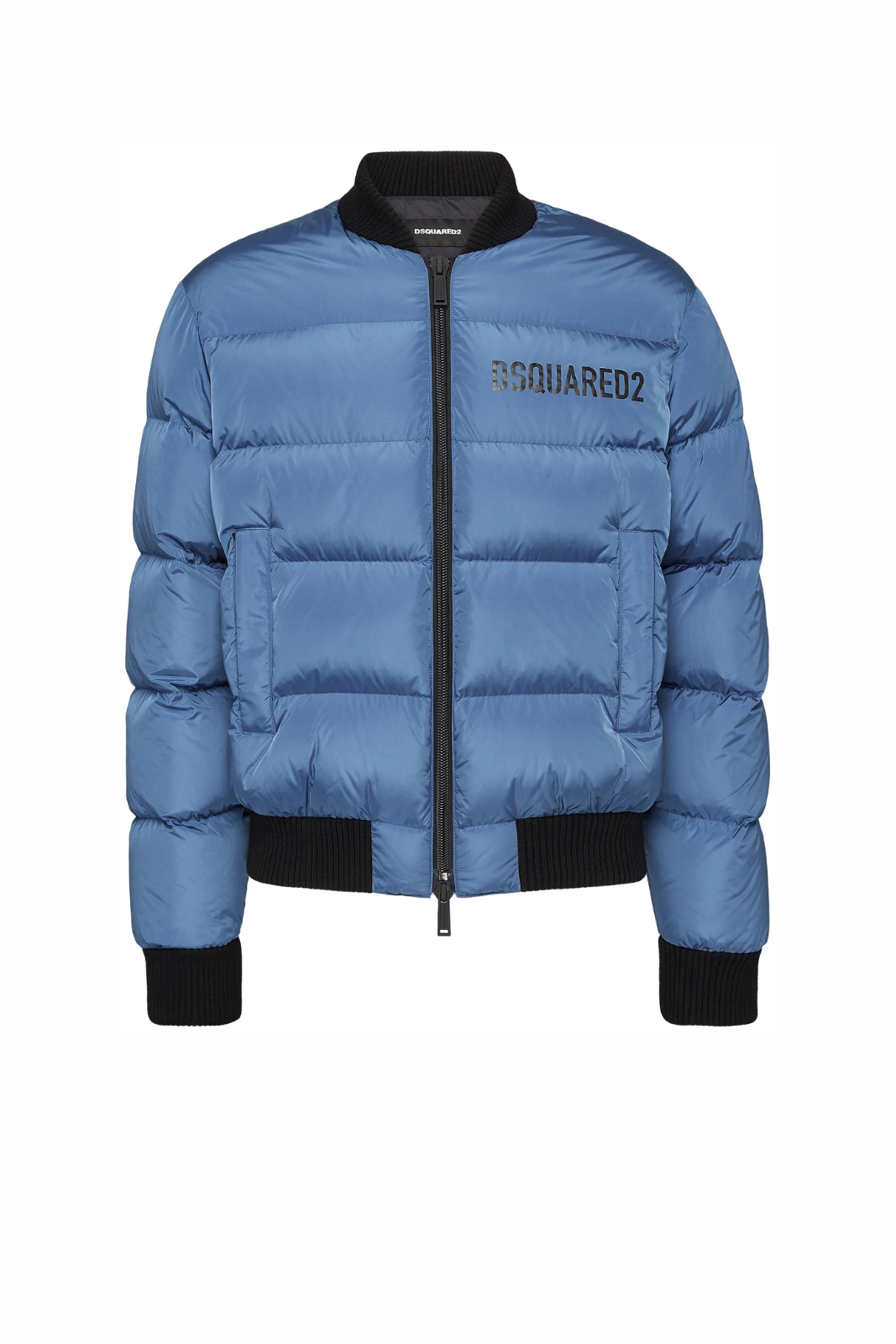 Двуцветно ватирано пухено яке Dsquared2 в синьо/кафяво