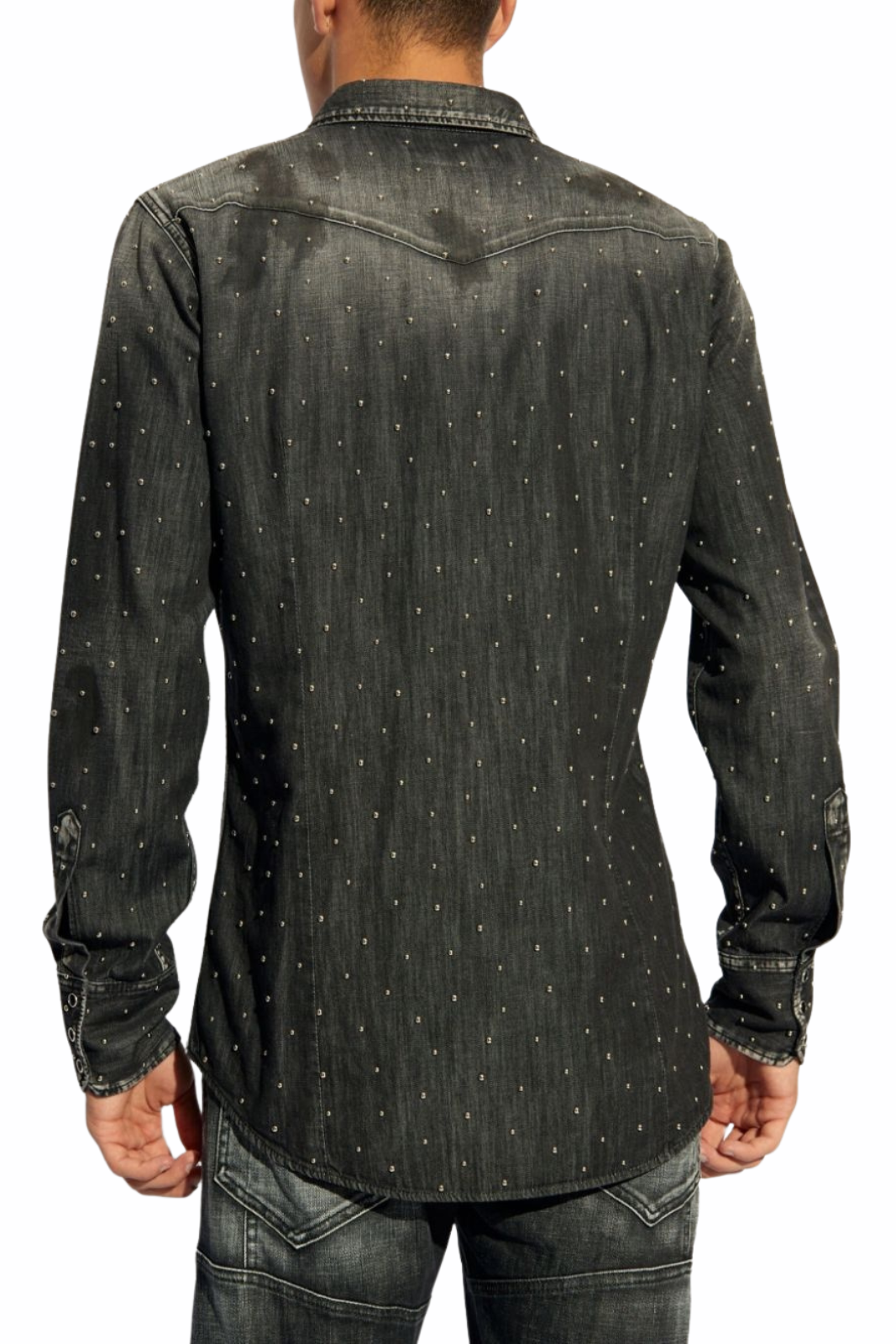 Dsquared2 stud-embellished denim shirt black