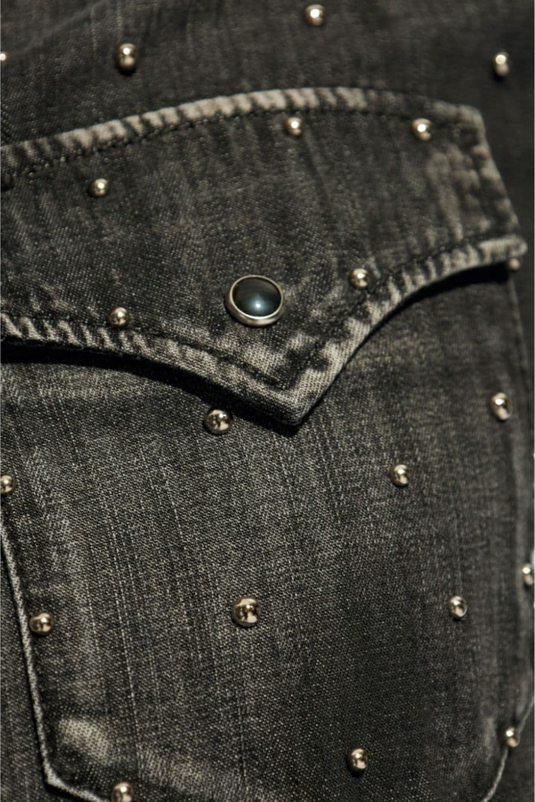 Dsquared2 stud-embellished denim shirt black