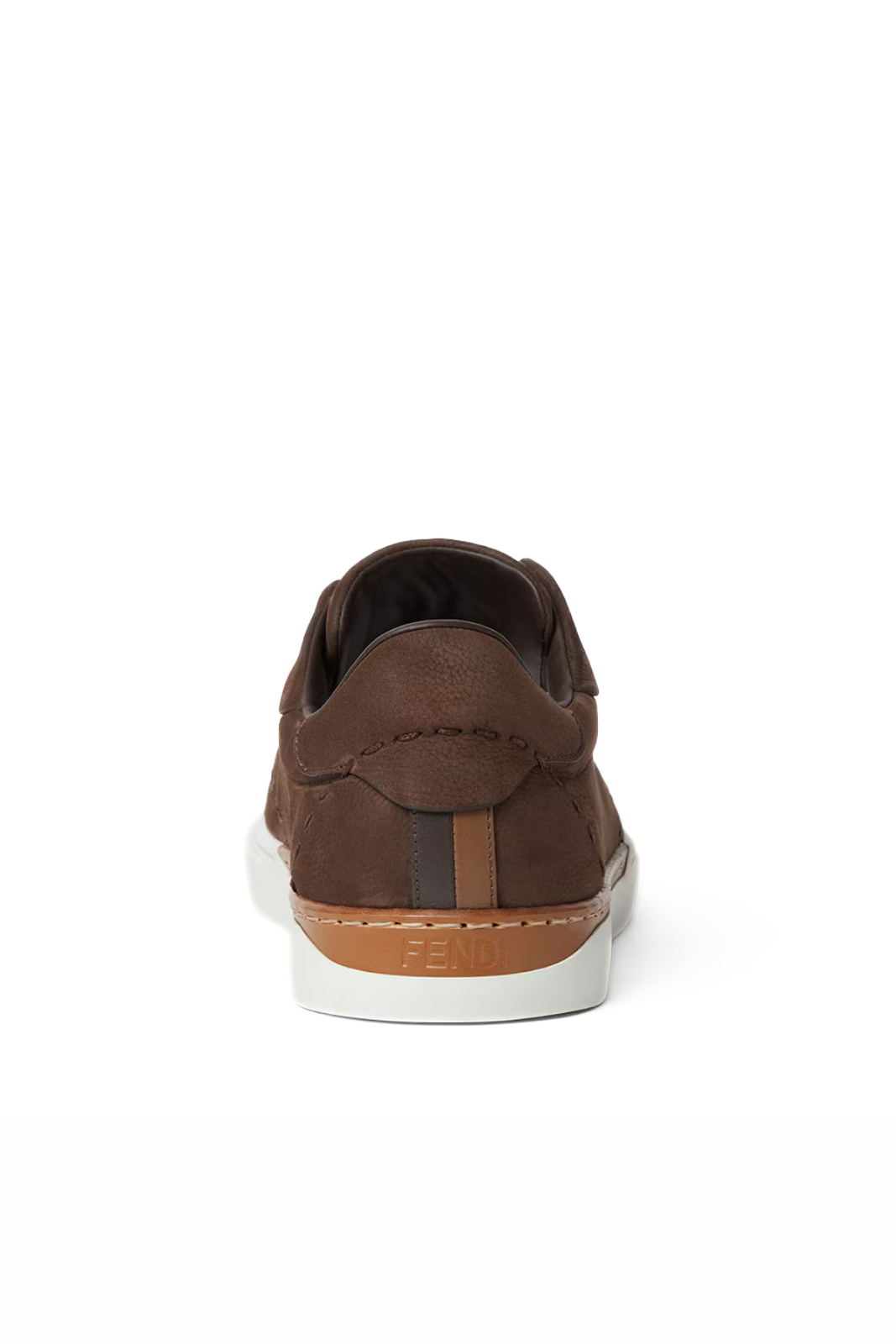 Fendi City Trainers Brown Nubuck Leather Low-Top