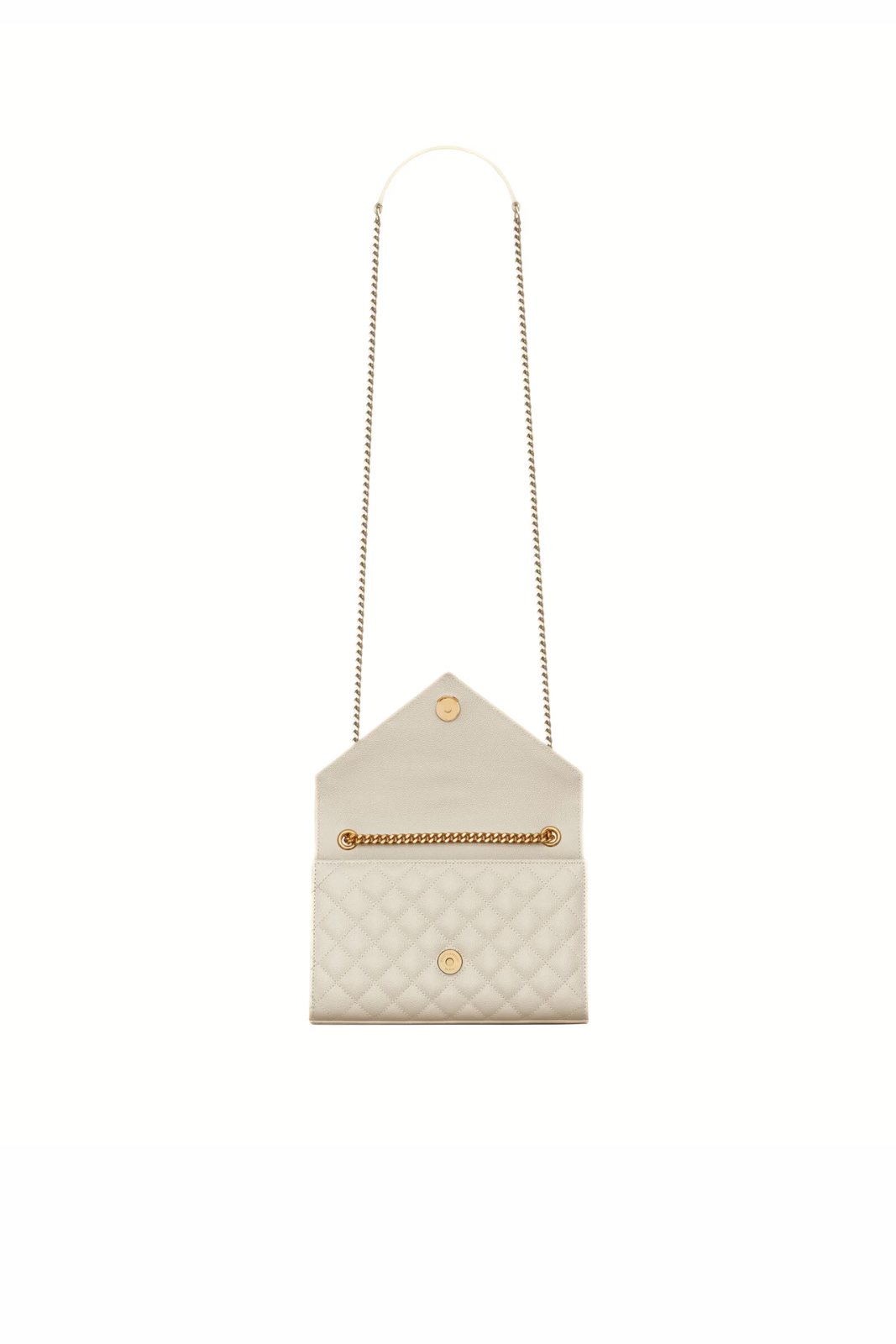 Saint Laurent Envelope Small Bag In Quilted Grain De Poudre Embosed Leather