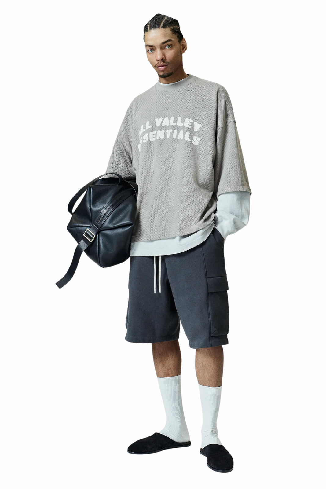 Fear of God Fleece Cargo Basketball Shorts Iron Grey