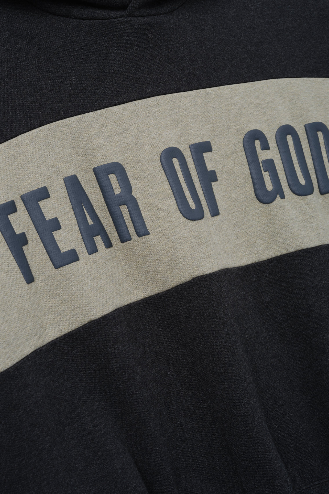 Fear of God Cropped Relaxed Panelled Hoodie Iron Grey