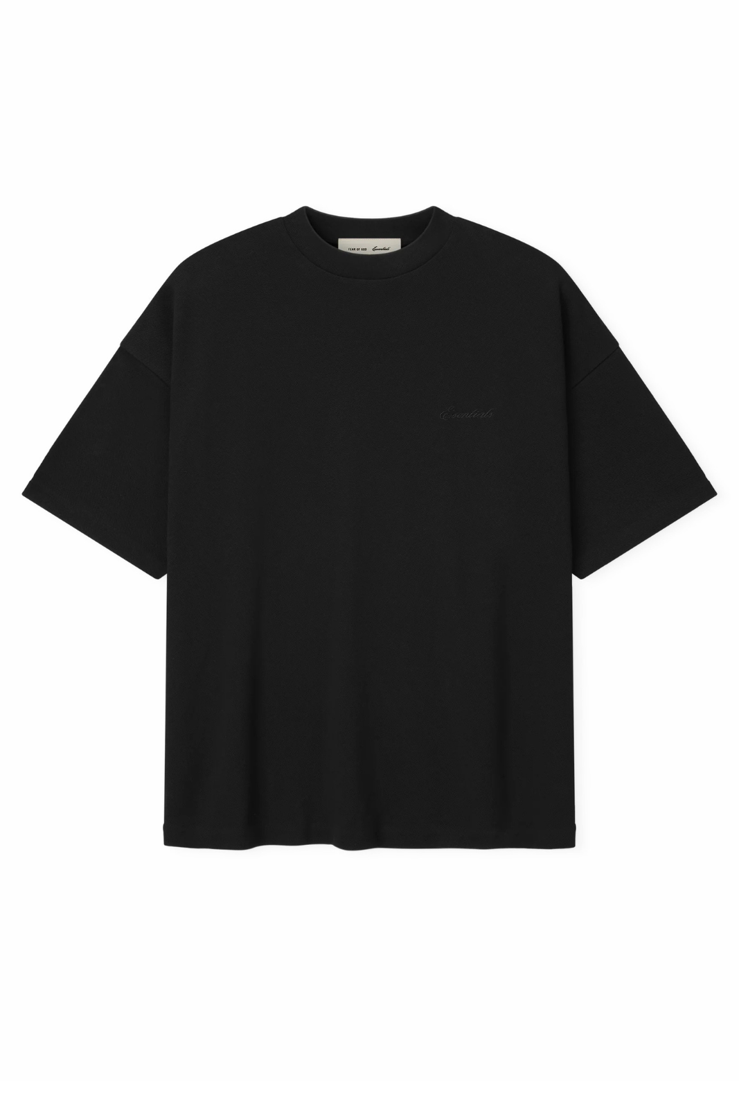 Черна тениска Fear of God Essentials