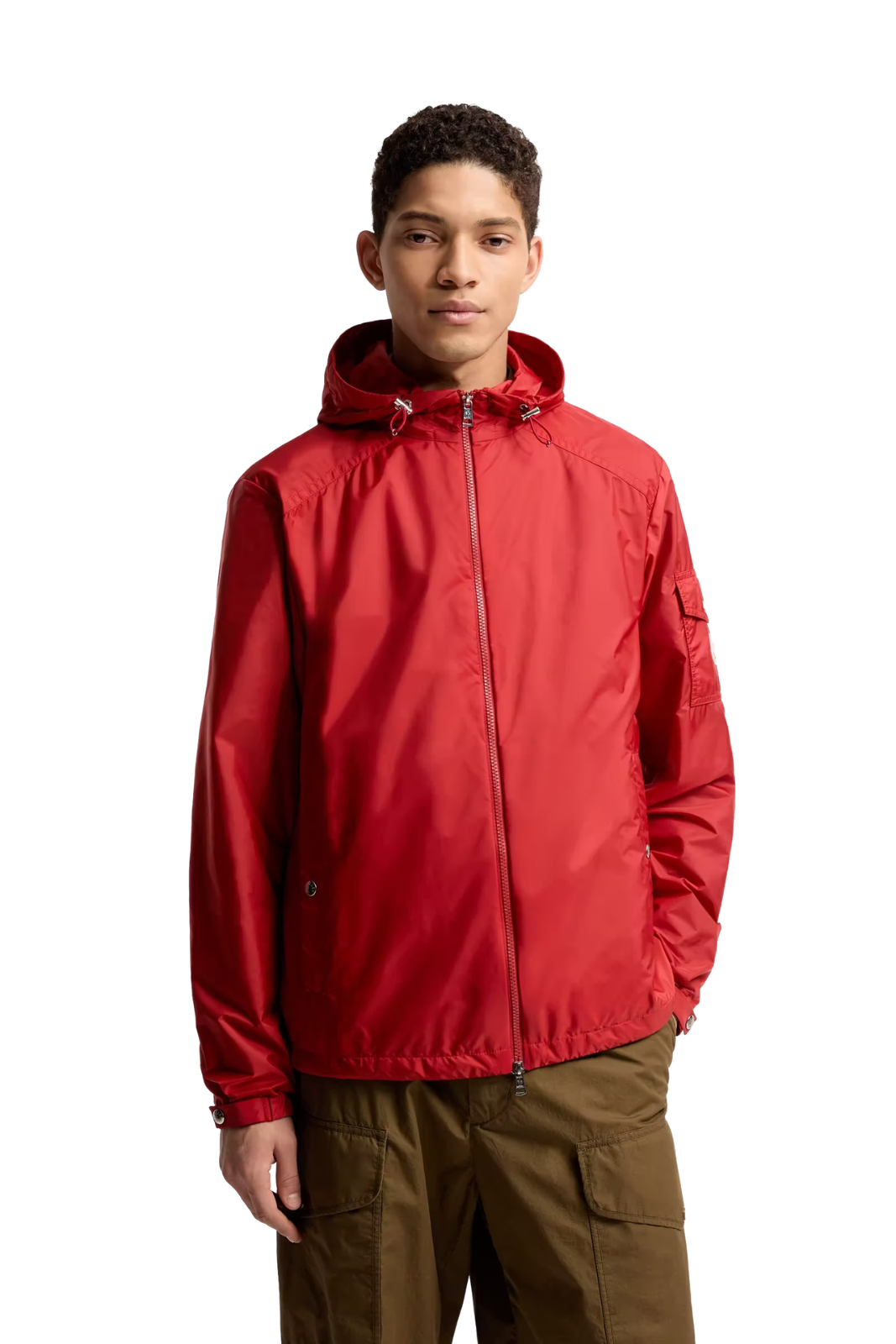 Moncler Etiache Hooded Rain Red men Jacket