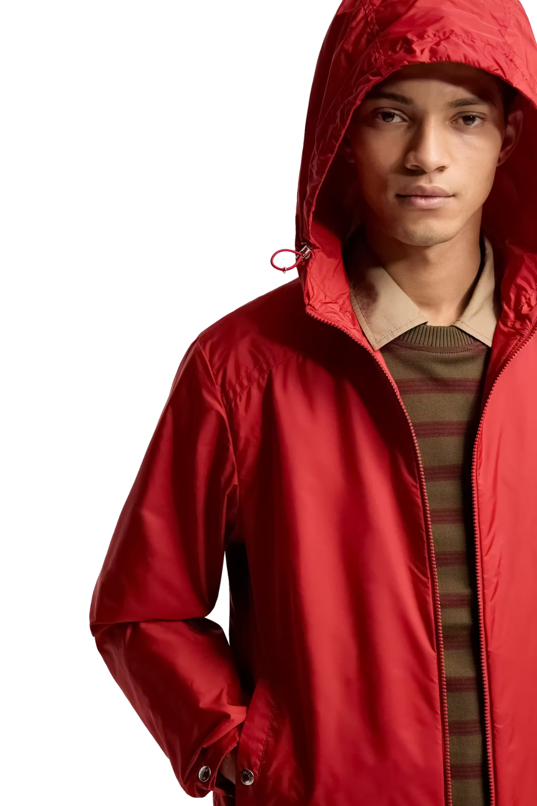 Moncler Etiache Hooded Rain Red men Jacket