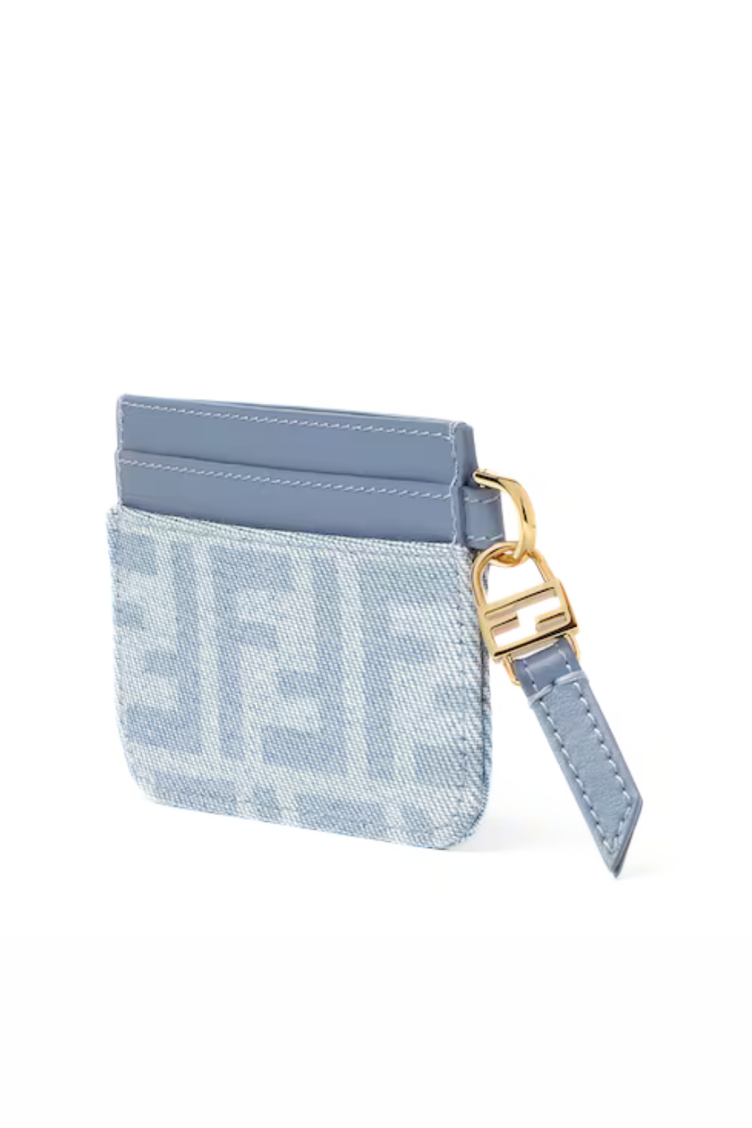 Fendi Tube Card Case Light blue FF denim flat card case