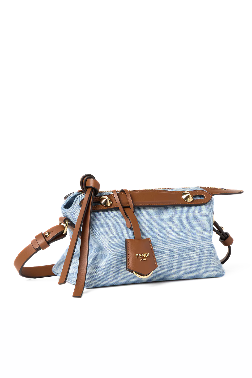 Fendi By The Way Soft Mini Light blue FF denim mini-bag