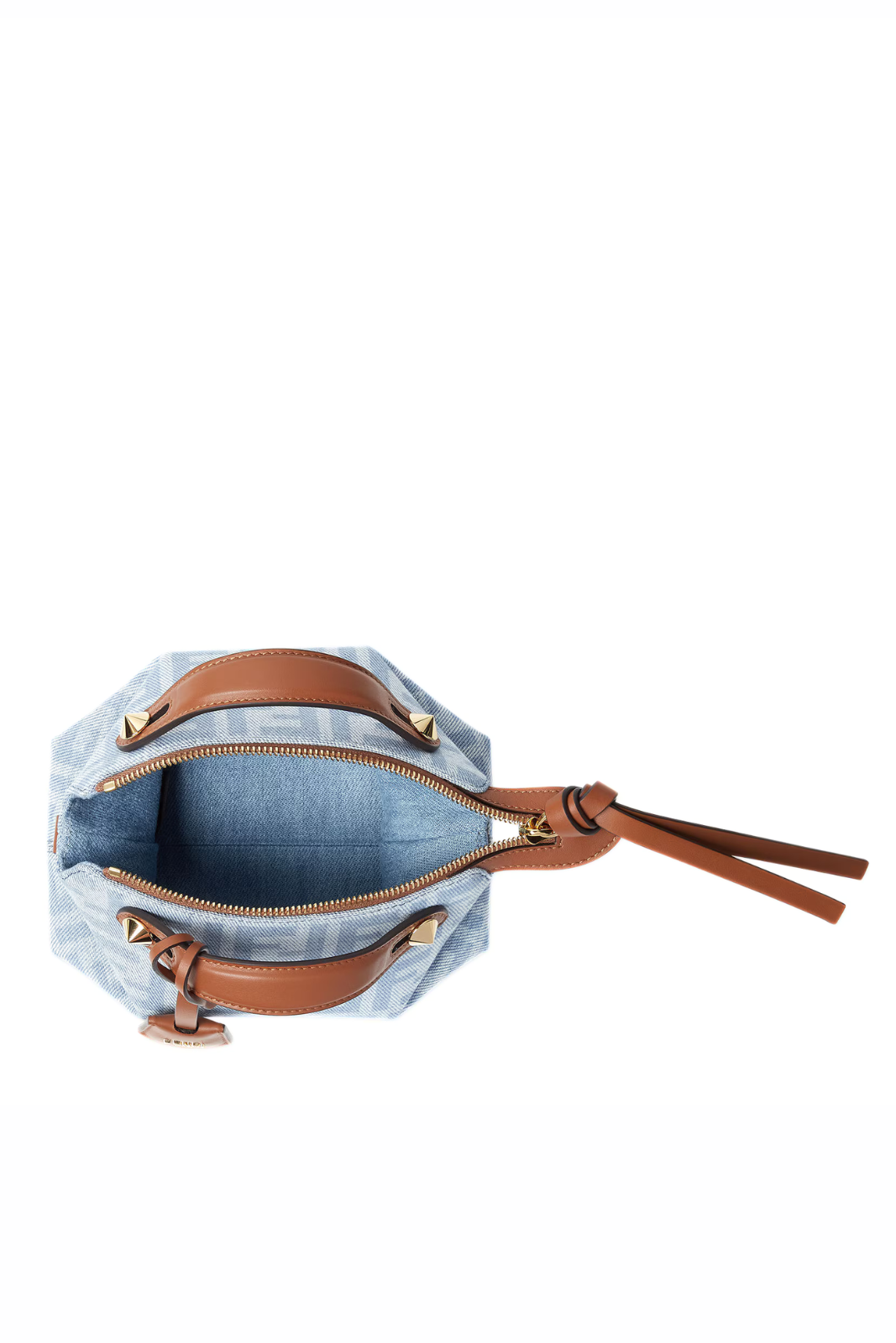 Fendi By The Way Soft Mini Light blue FF denim mini-bag