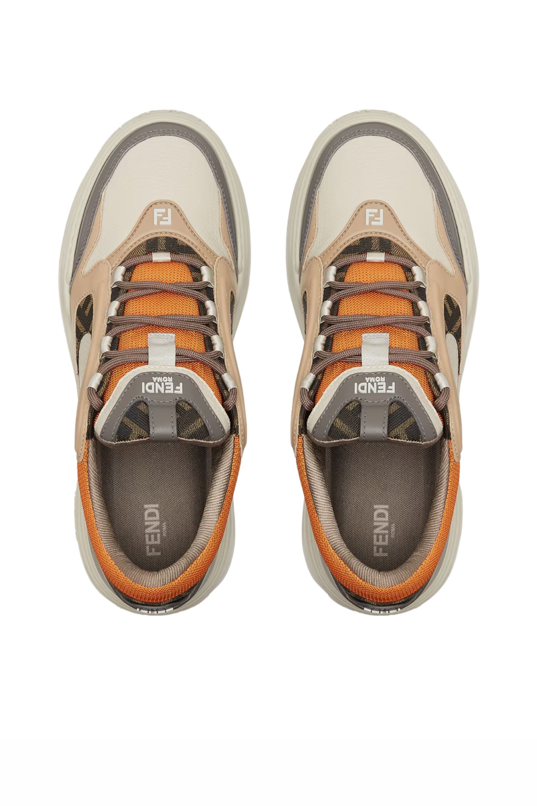 Fendi Force Sneaker Argila Latte Orange low tops