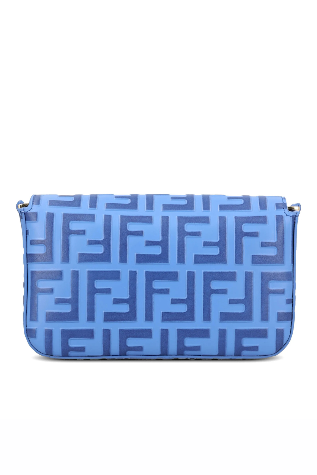 Fendi FF Diamonds Embossed Chain Wallet Blue