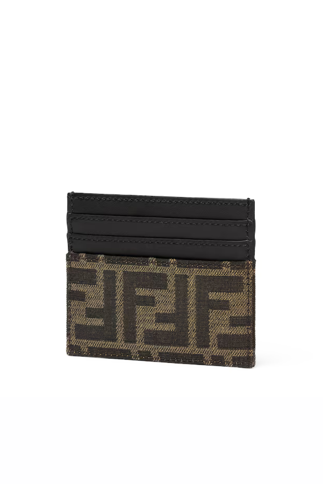 Fendi FF Jacquard Card Holder Brown