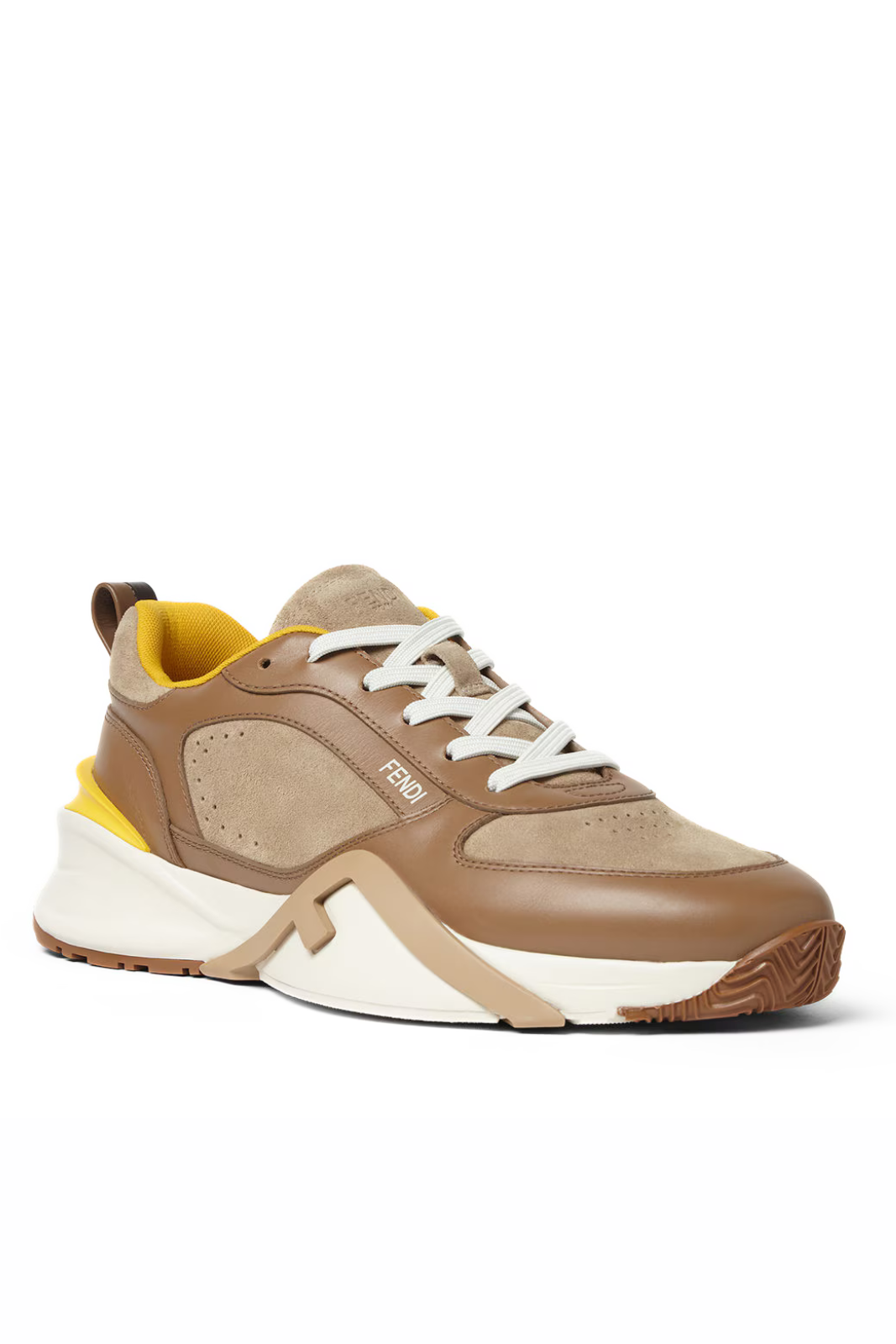 Fendi Flow Trainers Light brown leather low-tops