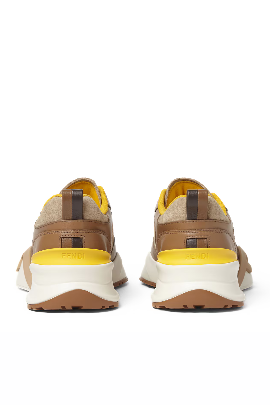 Fendi Flow Trainers Light brown leather low-tops