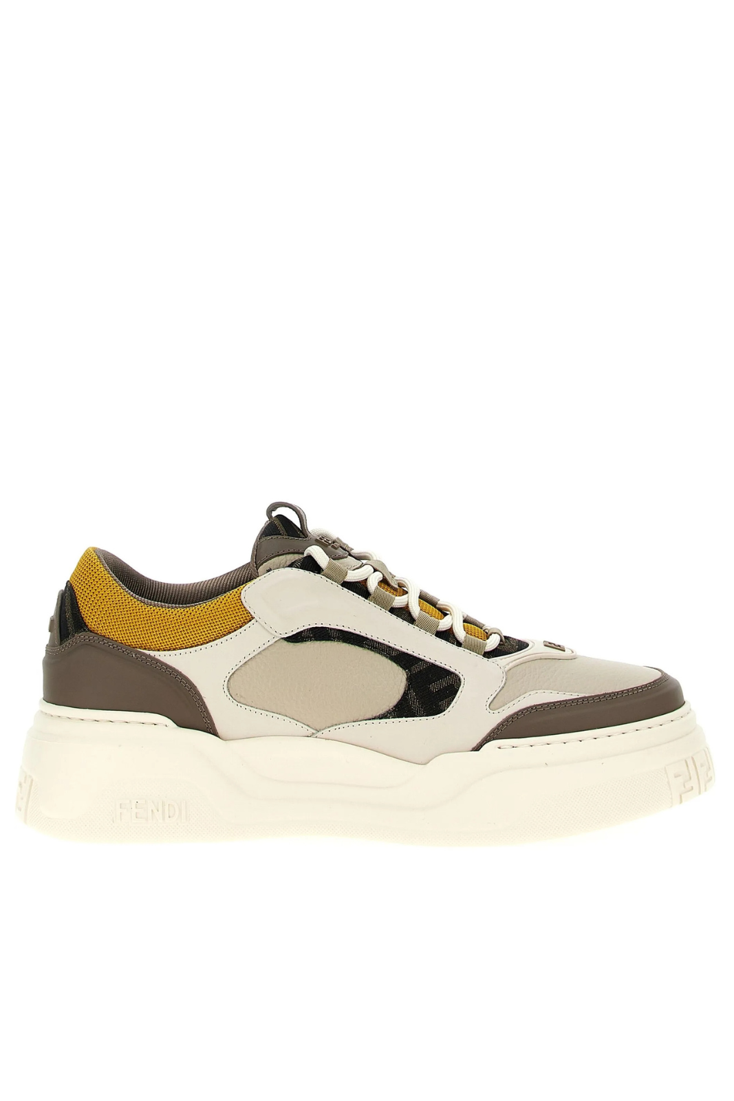 Fendi Force man Sneakers Beige Brown Mustard