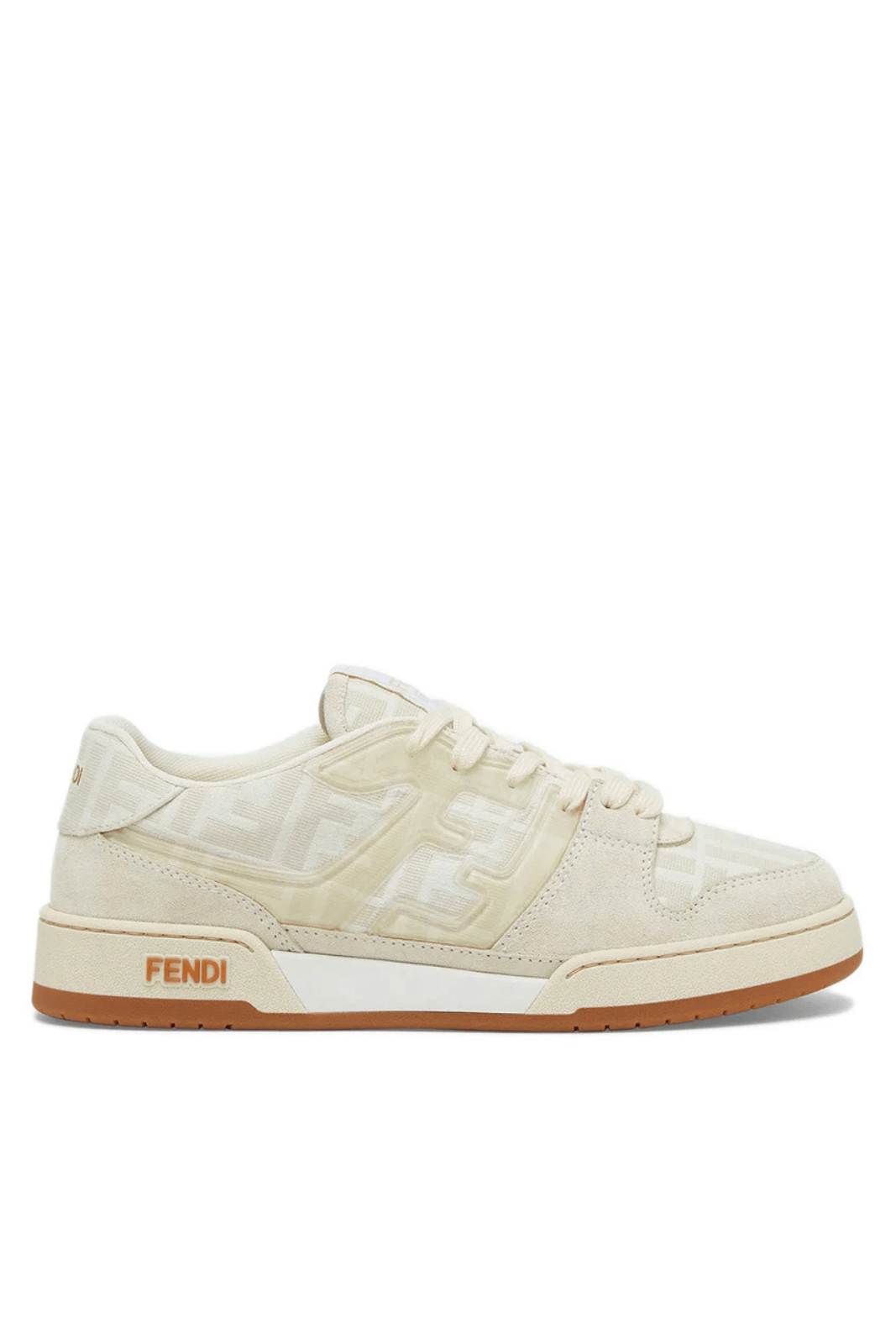 Ниски кецове Fendi Match Canvas с бели велурени маратонки