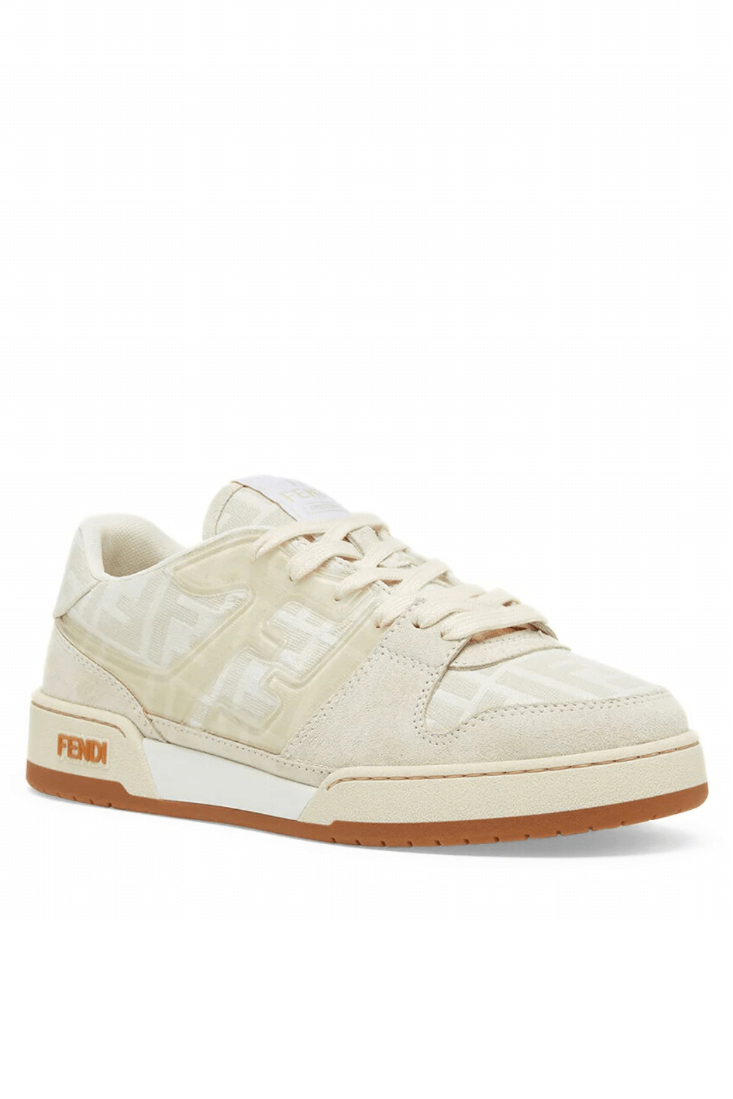 Ниски кецове Fendi Match Canvas с бели велурени маратонки