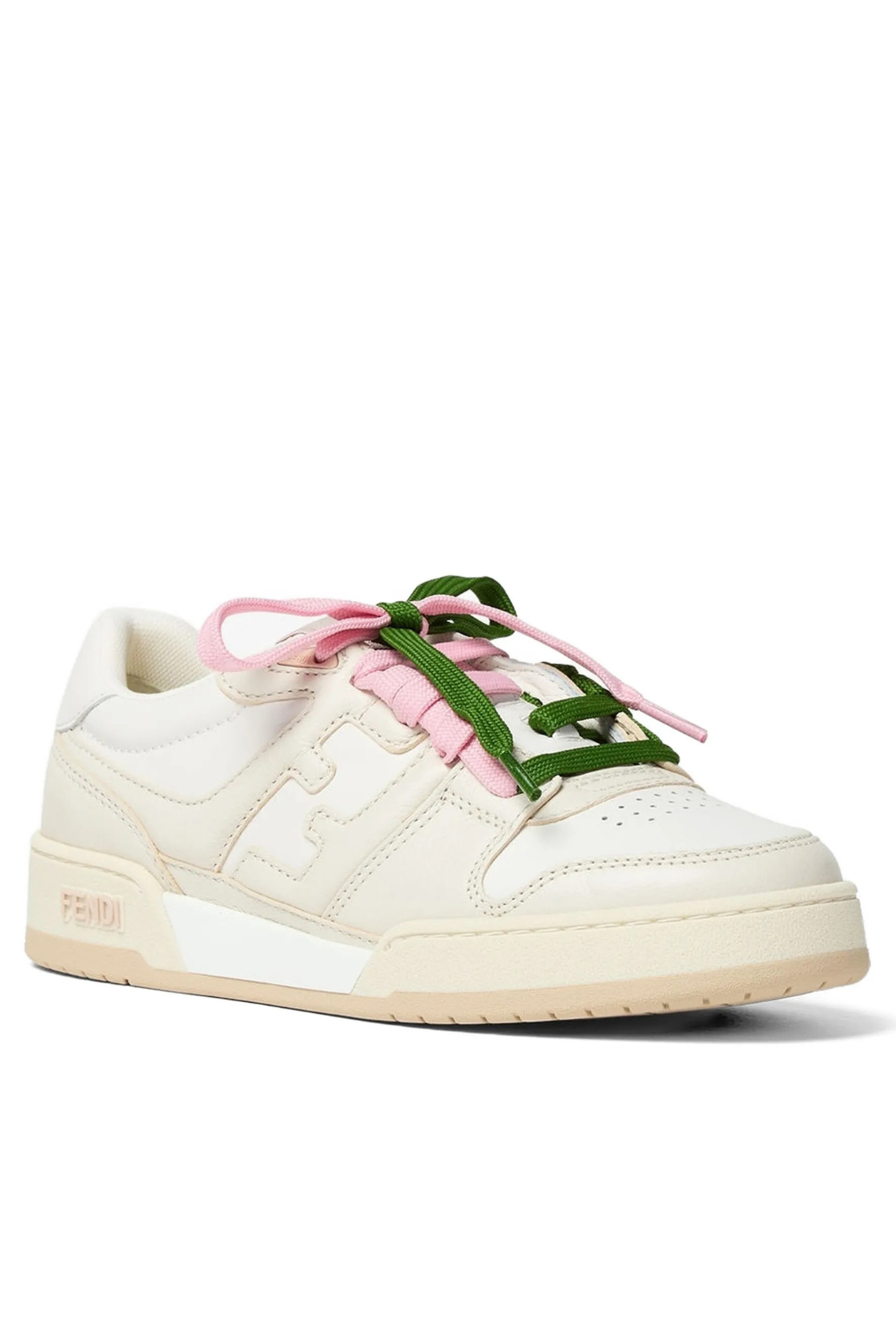 Дамски маратонки Fendi с монограм по цялата повърхност, бежово-сини