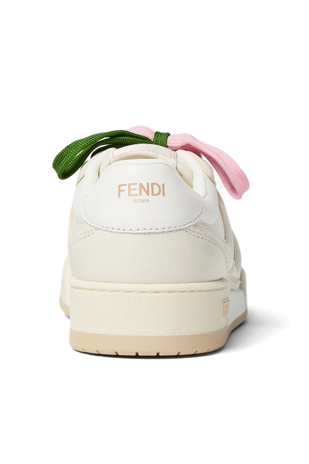 Fendi Match Woman White Leather Low-Tops