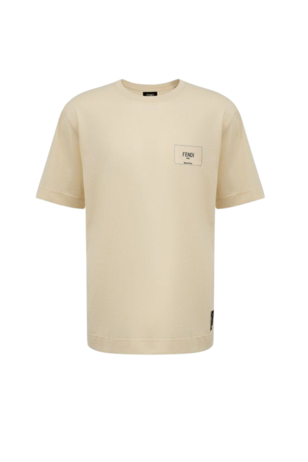 Мъжка тениска Fendi Chenae Logo, бежова