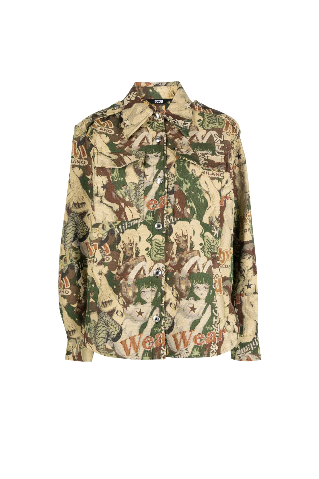 GCDS Hentai jacquard-pattern shirt jacket