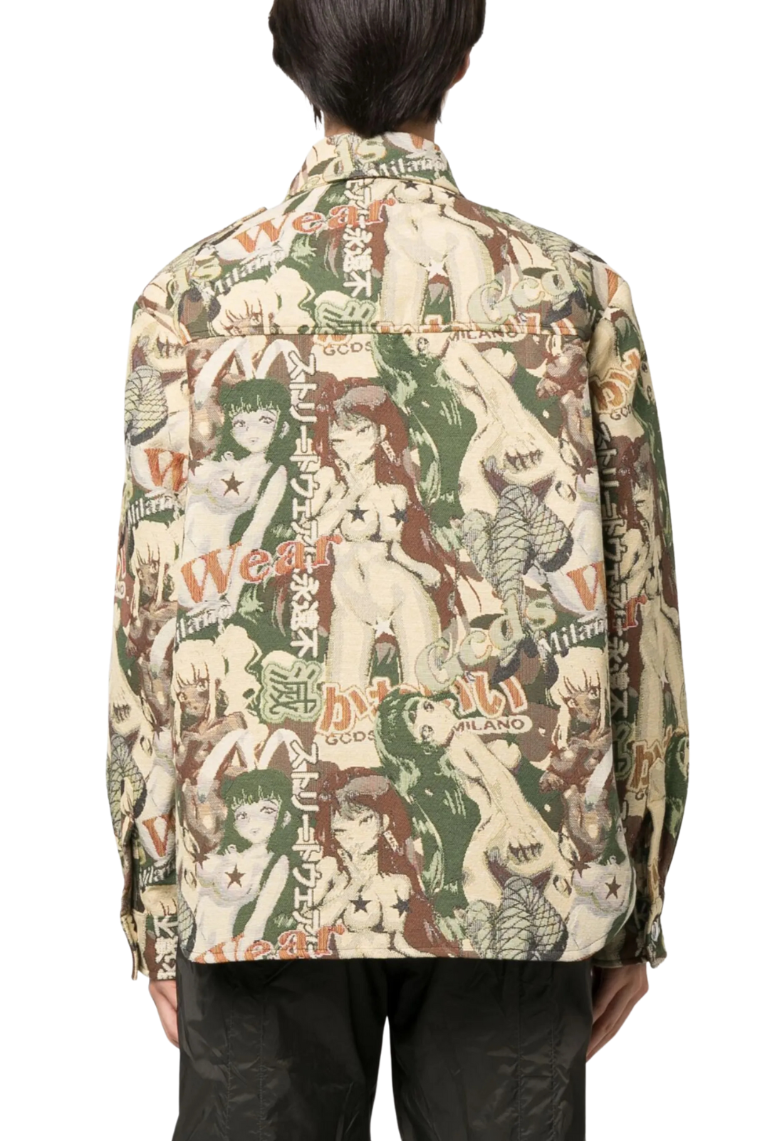GCDS Hentai jacquard-pattern shirt jacket
