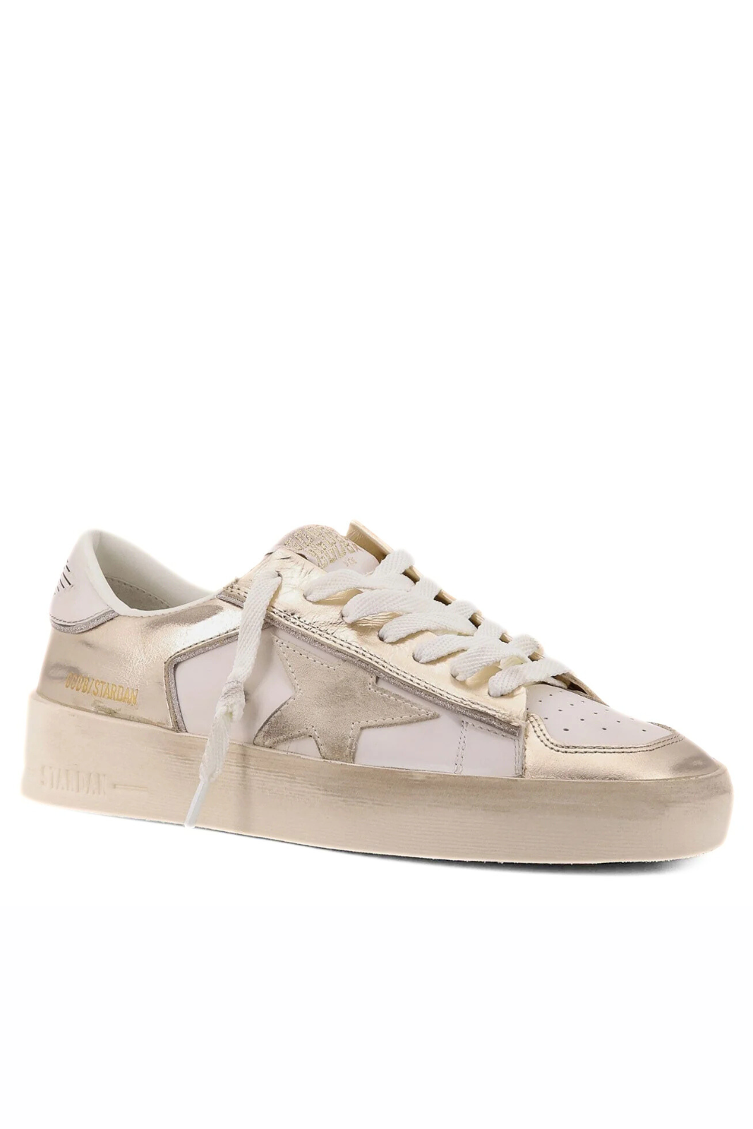 Мъжки кецове Golden Goose Super-Star с велурена звезда и синя лента за ток