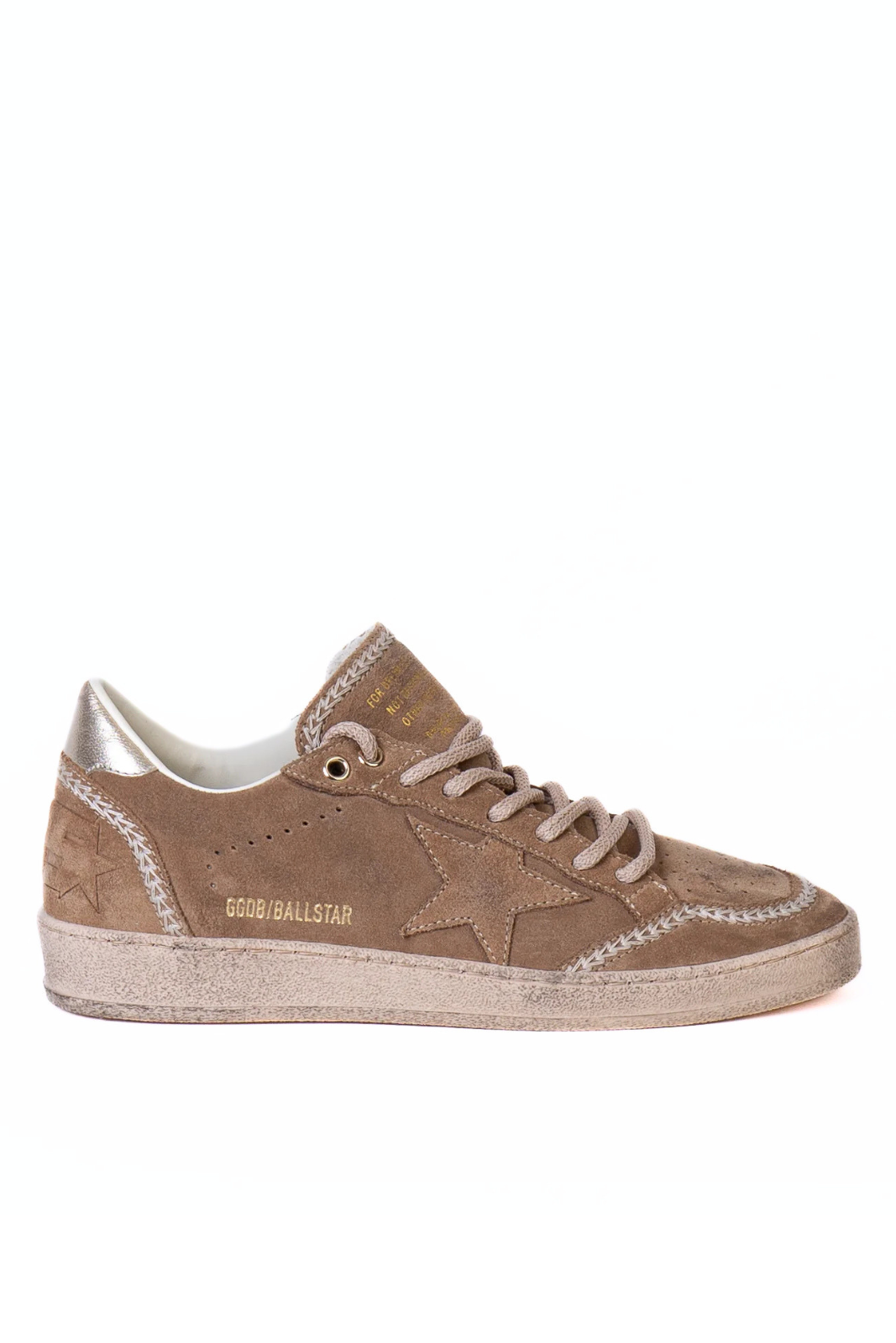Golden Goose Ballstar Tongue Star and Spur Beige