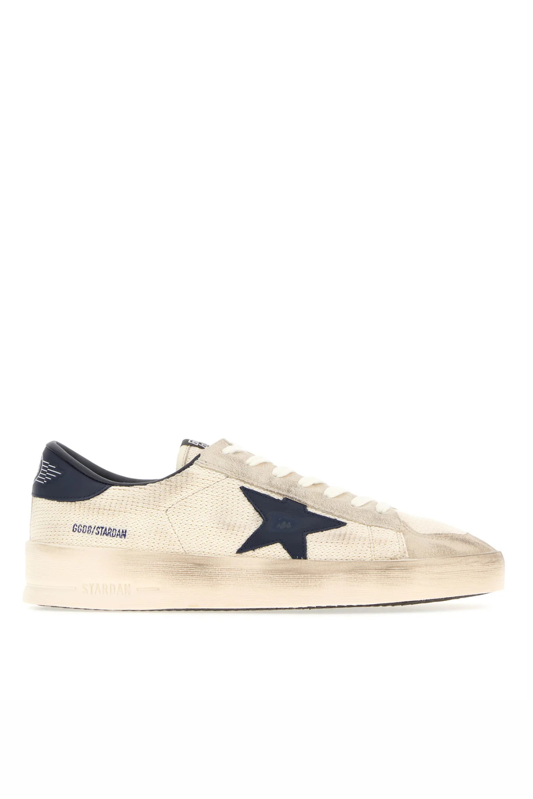 Мъжки кецове Golden Goose Super-Star с велурена звезда и синя лента за ток