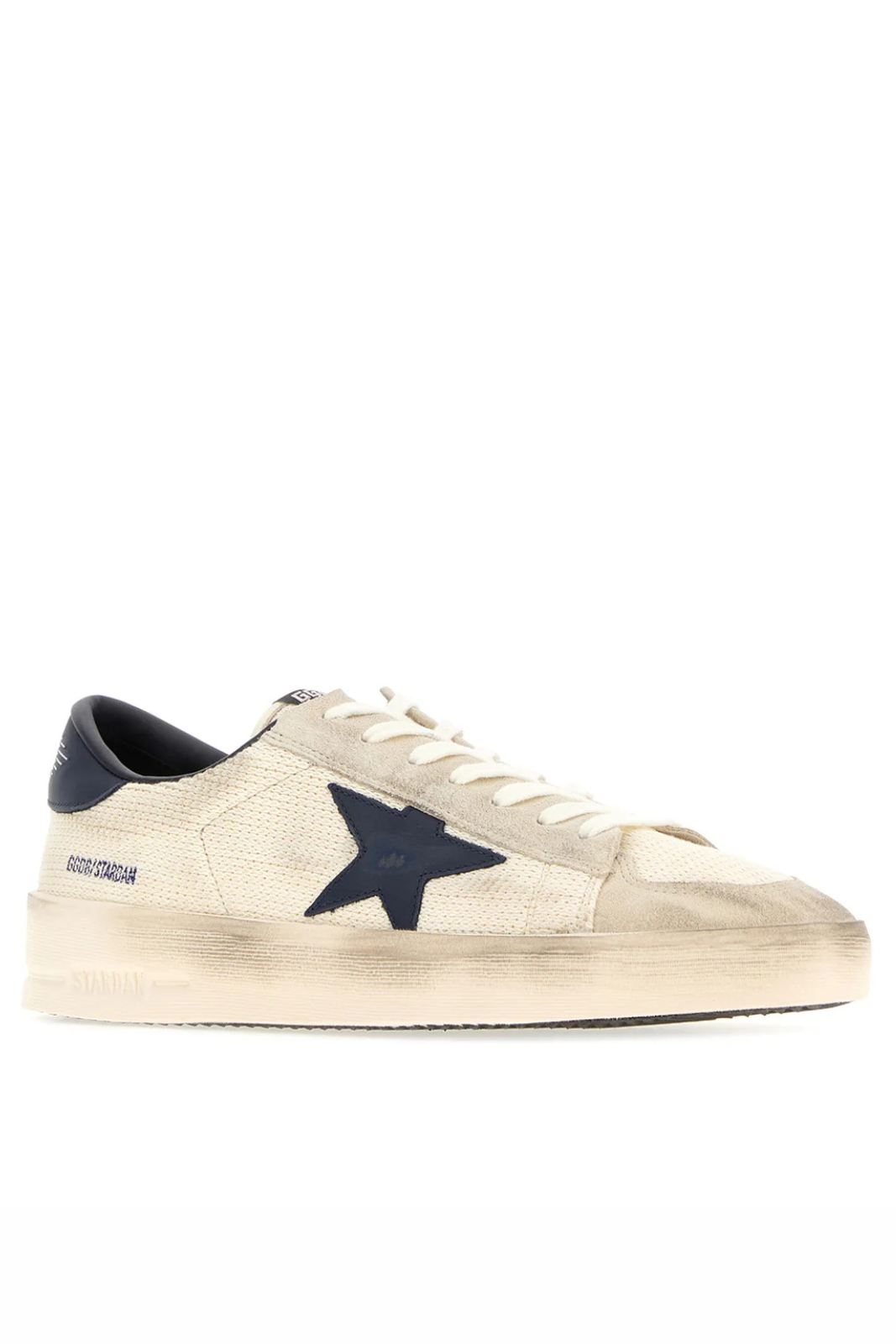 Мъжки кецове Golden Goose Super-Star с велурена звезда и синя лента за ток