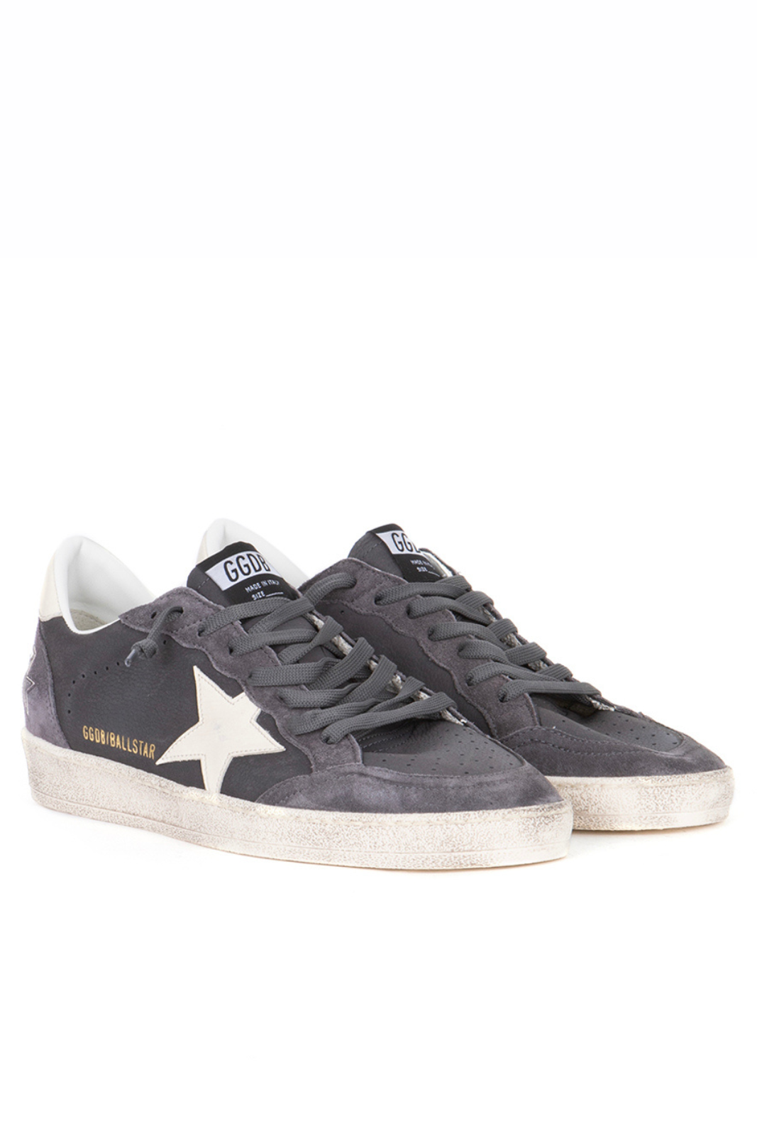 Мъжки кецове Golden Goose Super-Star с велурена звезда и синя лента за ток