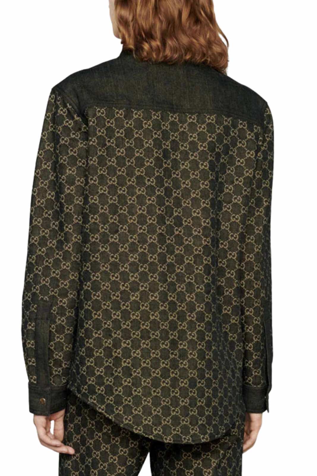 Gucci GG Jacquard Denim Shirt Black