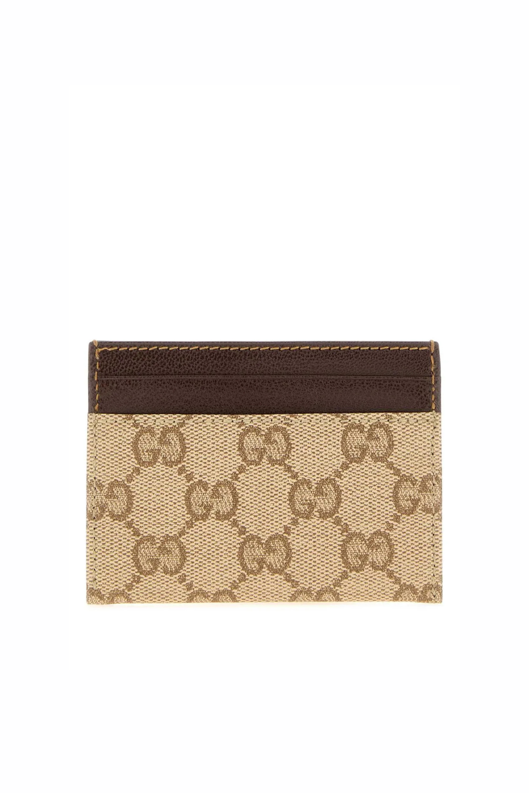 Gucci Logo Detailed Card Case Beige