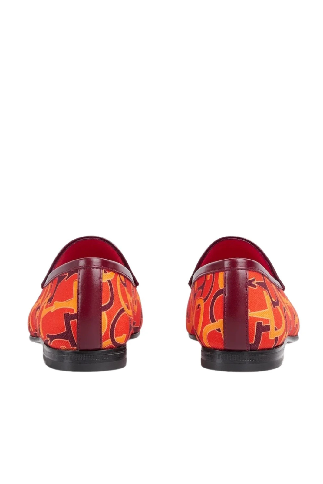 Gucci Jordaan Orange Horsebit Canvas Loafer