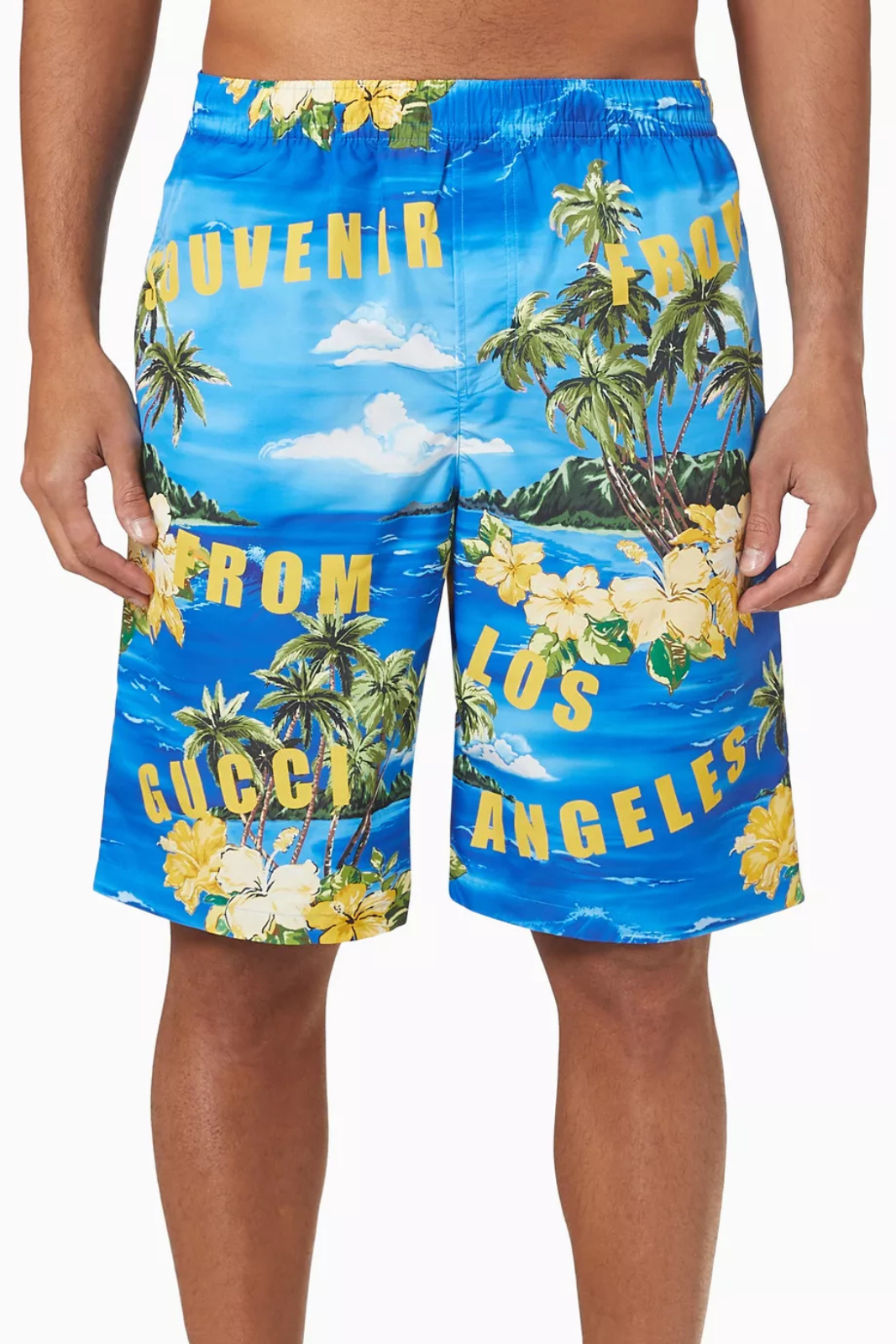 Gucci Poplin Shorts Blue Yellow