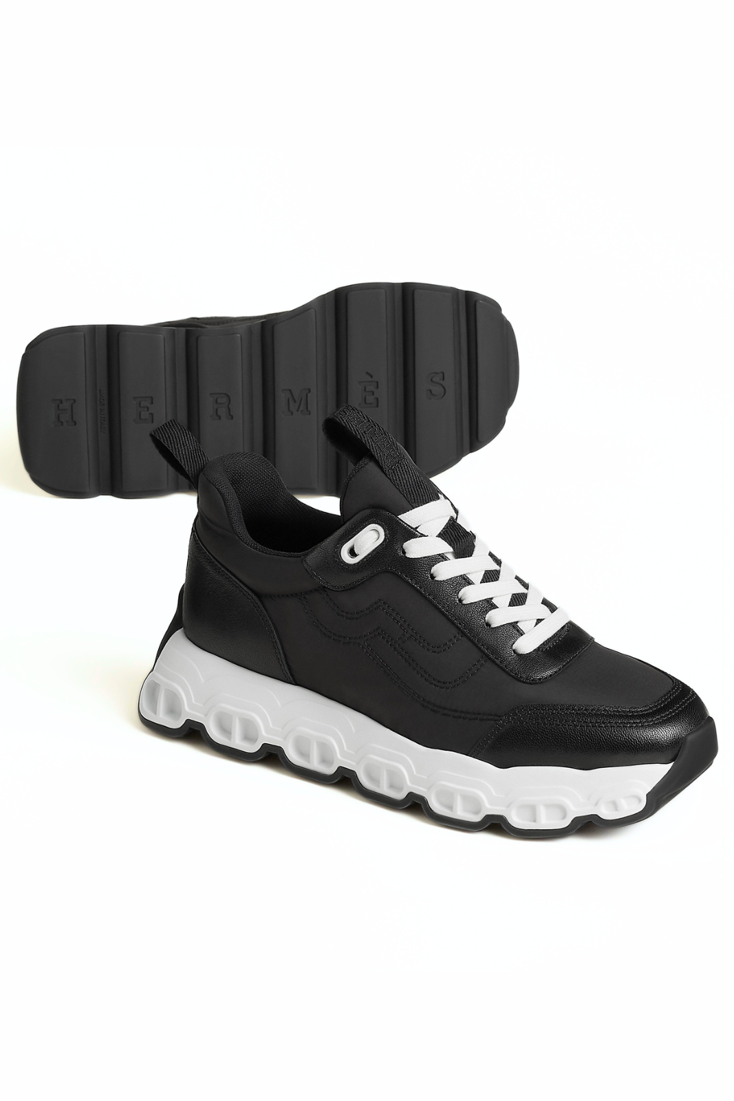 Hermes Impulse Black White Women Sneakers