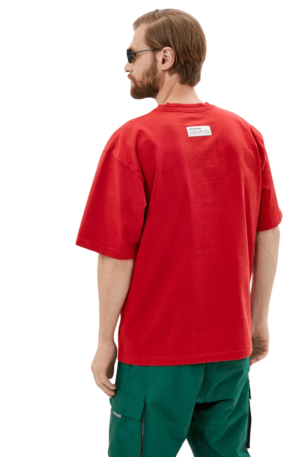 Heron Preston Tape Patch Logo T-Shirt Red men