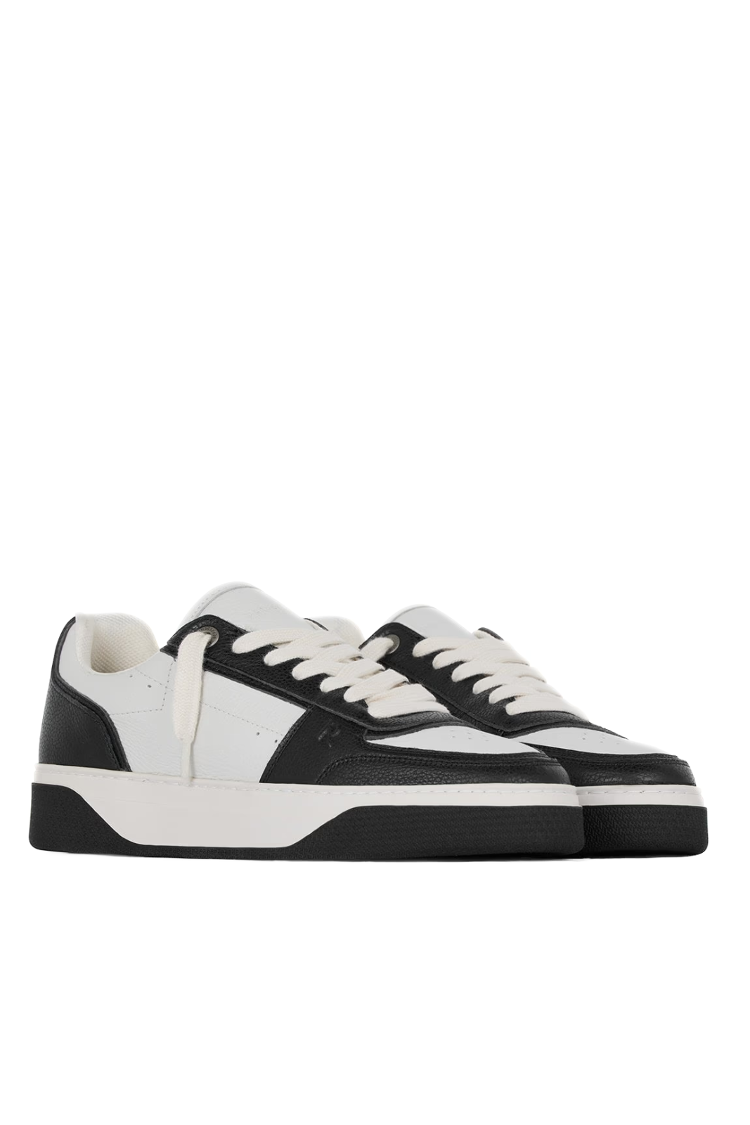 Represent Initial Sneaker Leather  Black White Man