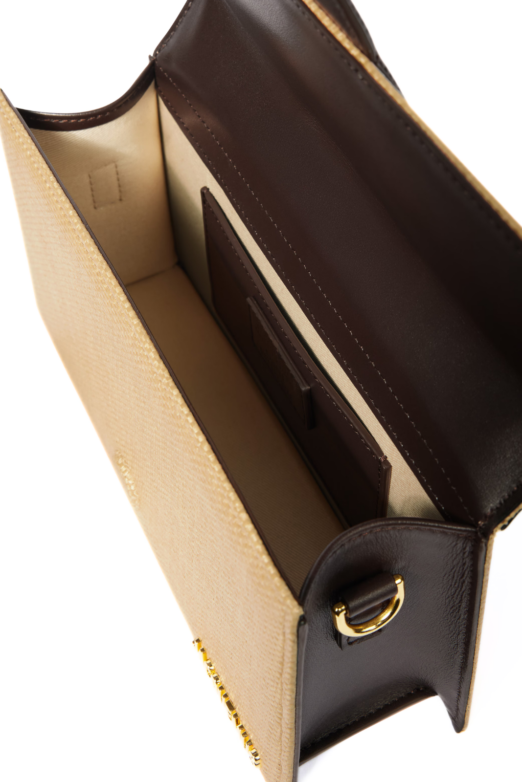 Jacquemus Il Bambino Shoulder bag with flap Beige Dark Brown